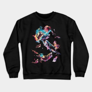 Cat Riding Shark Oceanic Voyage Crewneck Sweatshirt